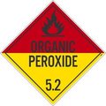 Nmc Organic Peroxide 5.2 Dot Placard Sign, Material: Rigid Plastic DL18R